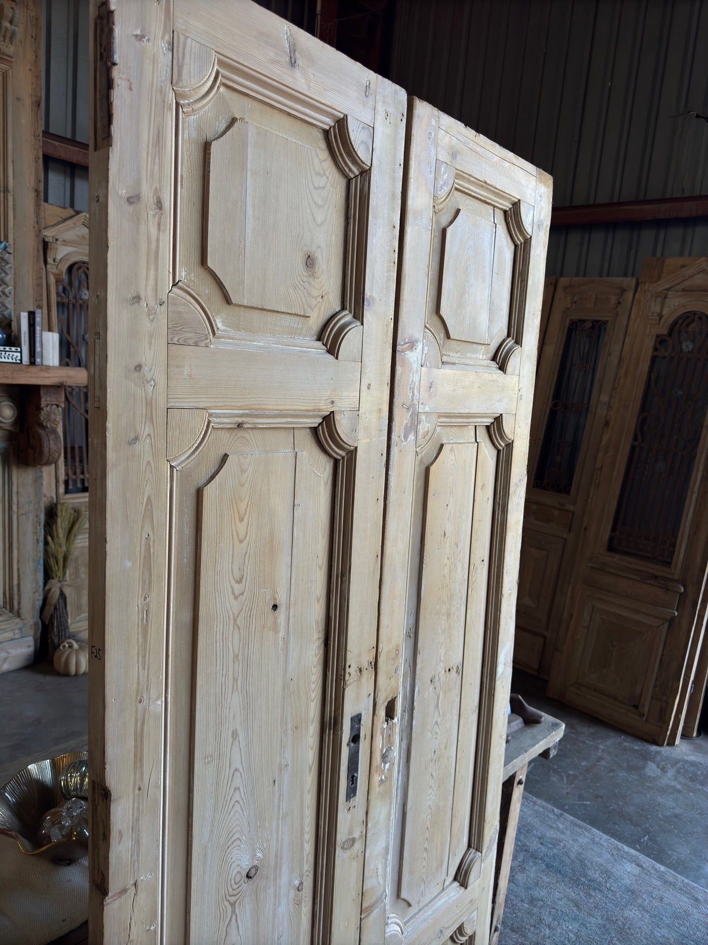 19th Century Baltic Pine Antique Doors - 41.5x89 F25 - Magnolia Antique Door Co.