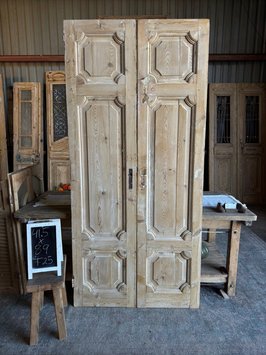 19th Century Baltic Pine Antique Doors - 41.5x89 F25 - Magnolia Antique Door Co.