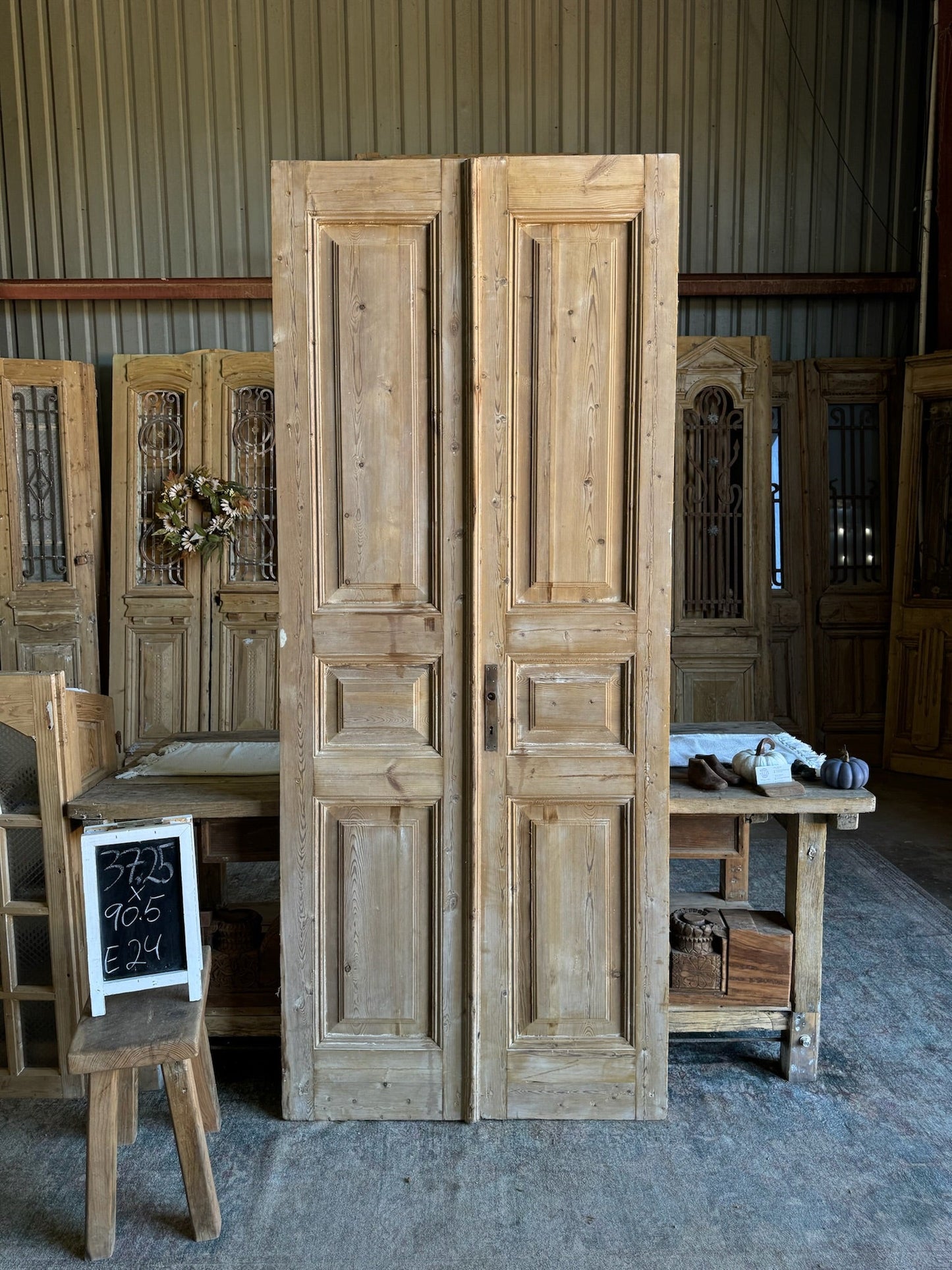 19th Century French Doors - 37.25x90.5 E24 - Magnolia Antique Door Co.