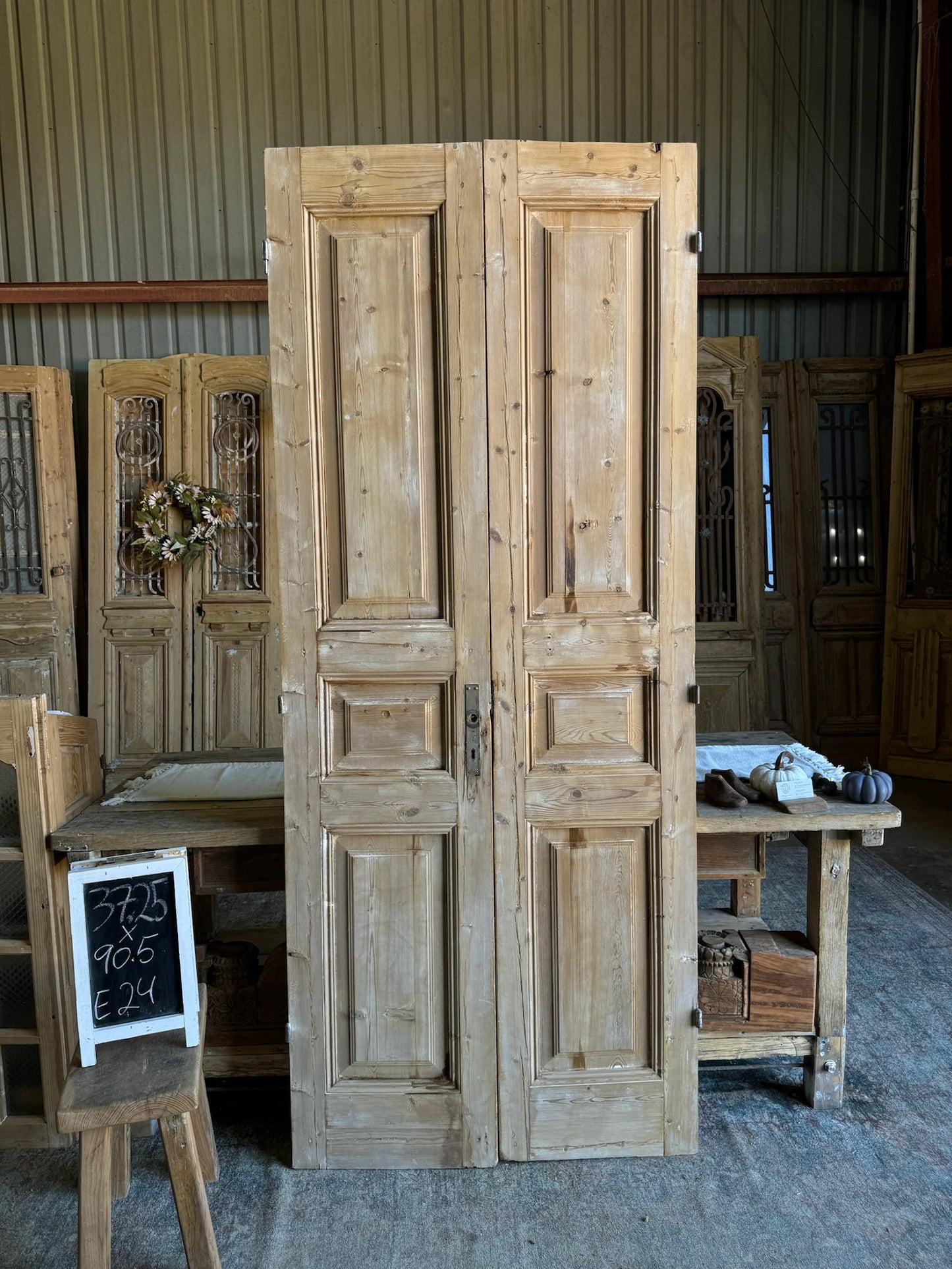 19th Century French Doors - 37.25x90.5 E24 - Magnolia Antique Door Co.