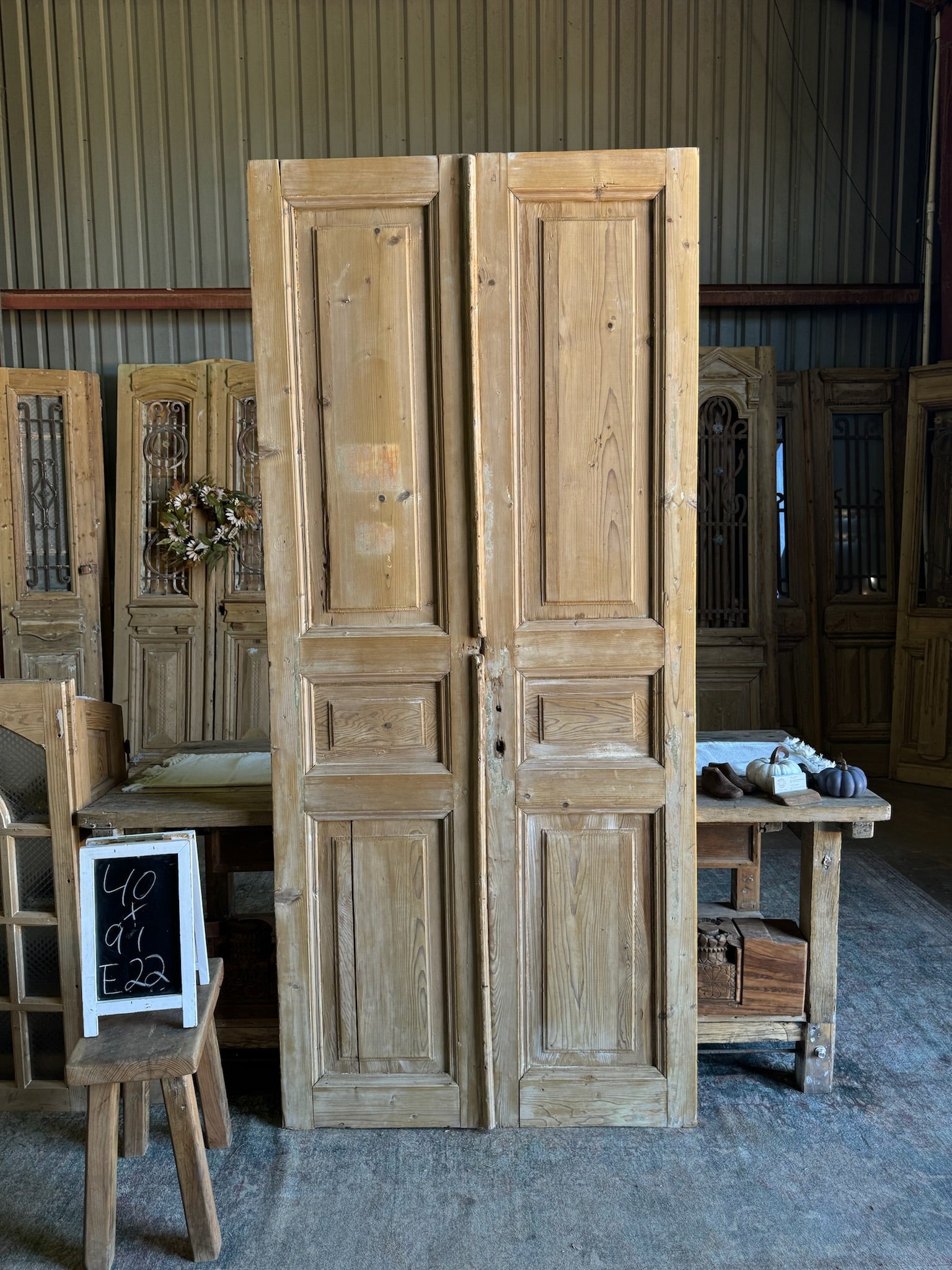 19th Century French Doors - 40x91 E22 - Magnolia Antique Door Co.