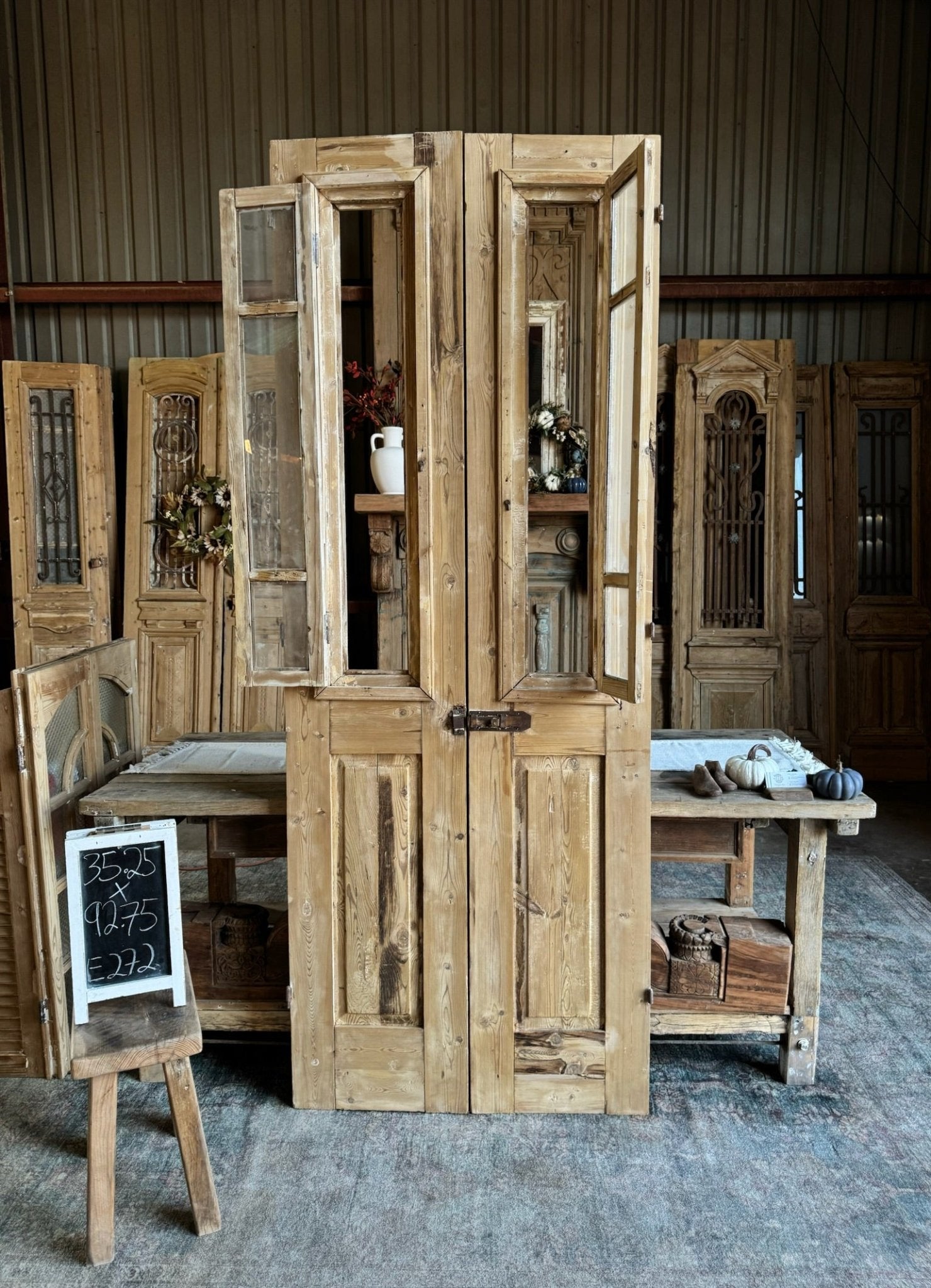 19th Century Glass French Doors - 35.25x92.75 E272 - Magnolia Antique Door Co.