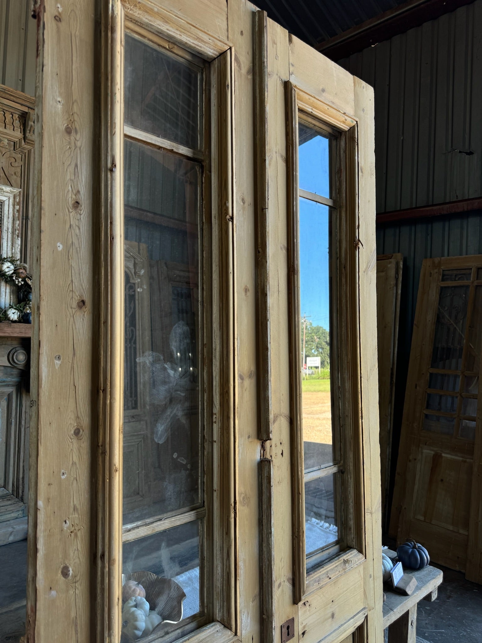 19th Century Glass French Doors - 38.75x95 E217 - Magnolia Antique Door Co.