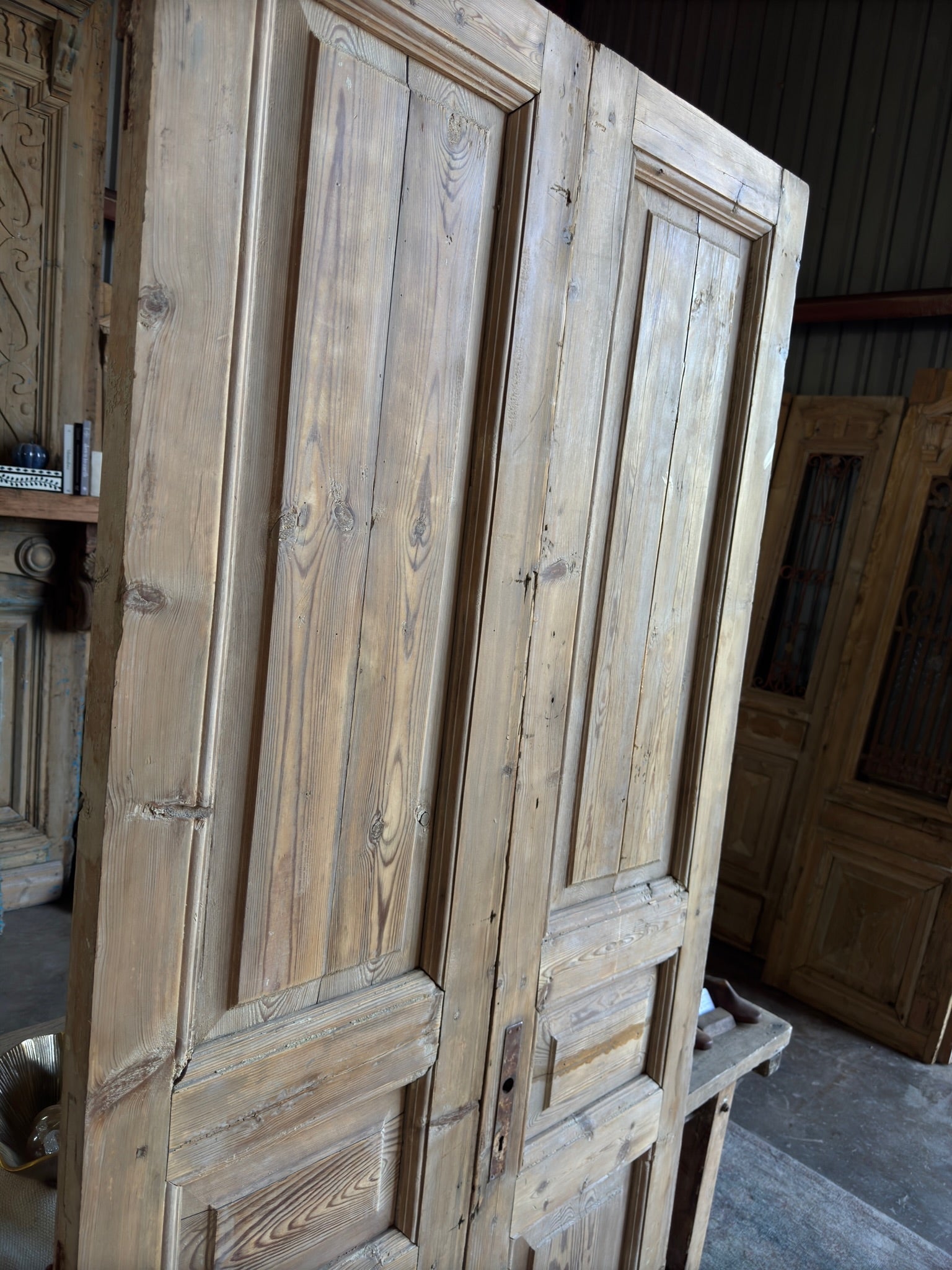 19th Century Solid Antique Doors - 39x89 F32 - Magnolia Antique Door Co.