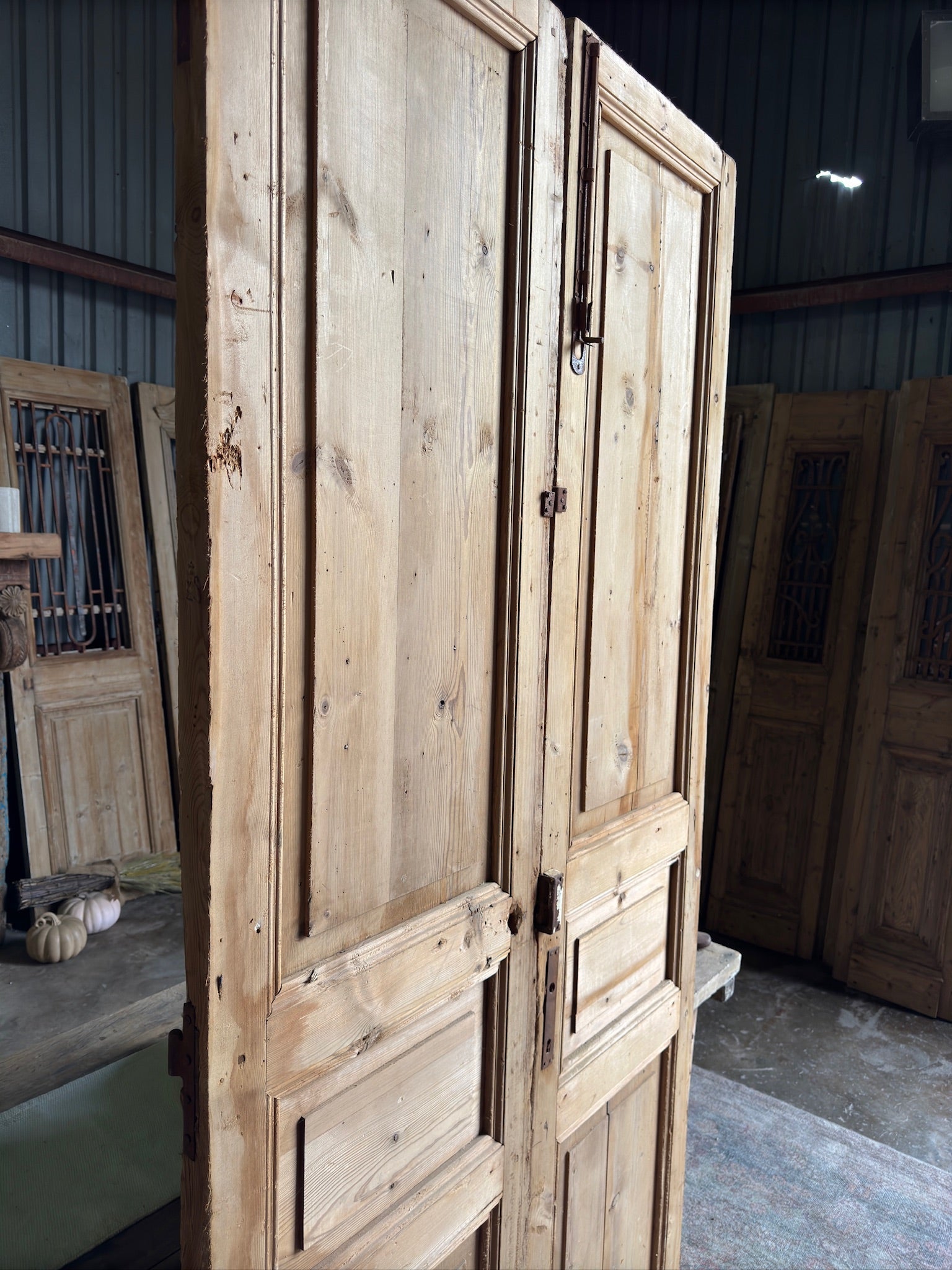 19th Century Solid Antique French Doors - 44.5x94.75 F98 - Magnolia Antique Door Co.