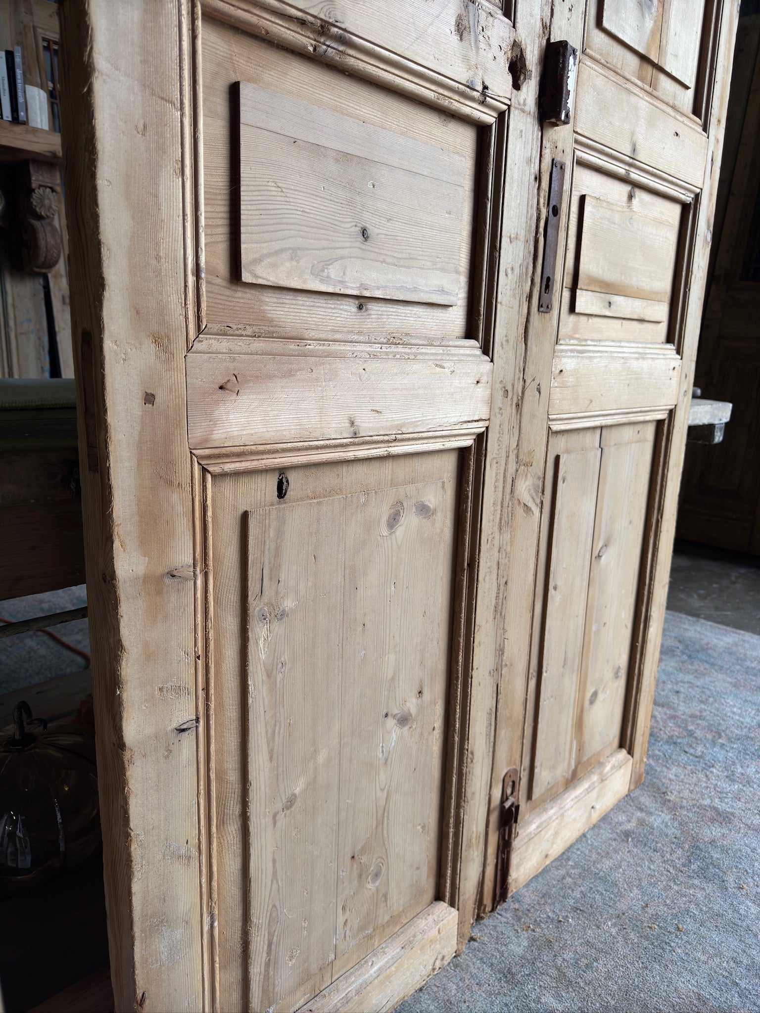 19th Century Solid Antique French Doors - 44.5x94.75 F98 - Magnolia Antique Door Co.