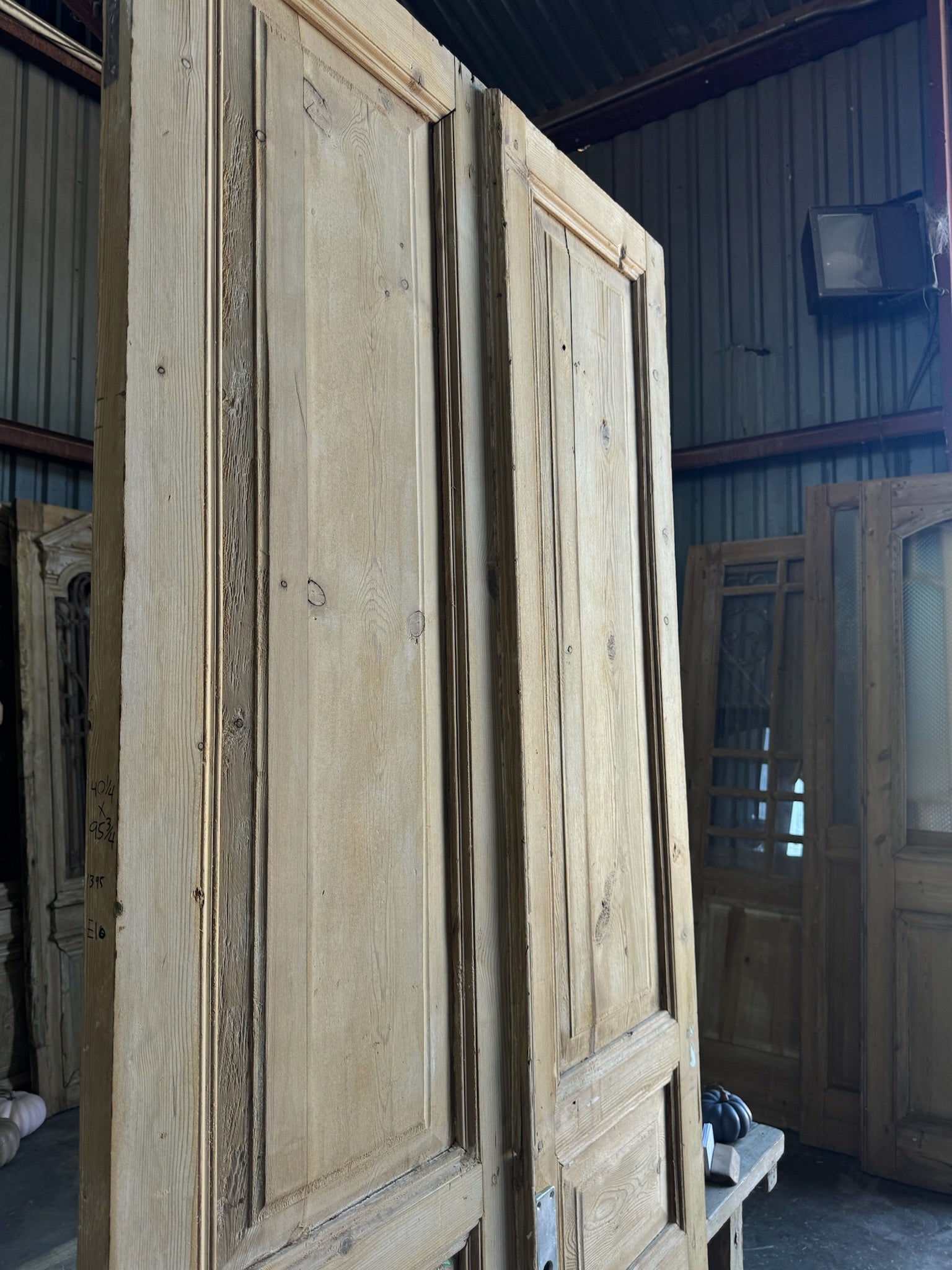 19th Century Solid French Doors - 40.5x95.5 E10 - Magnolia Antique Door Co.