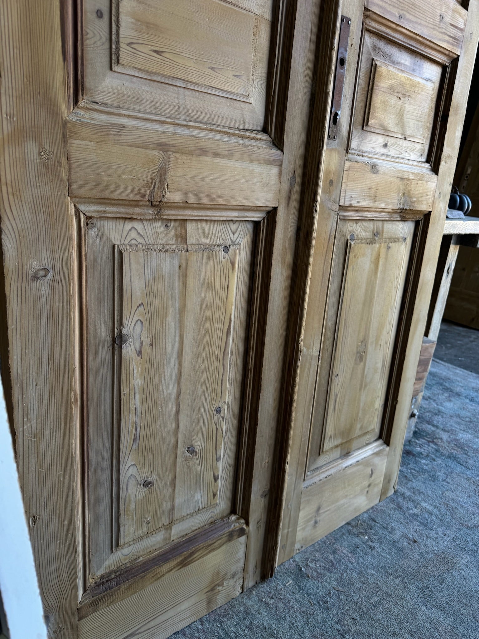 19th Century Solid French Doors - 40x93.5 E18 - Magnolia Antique Door Co.