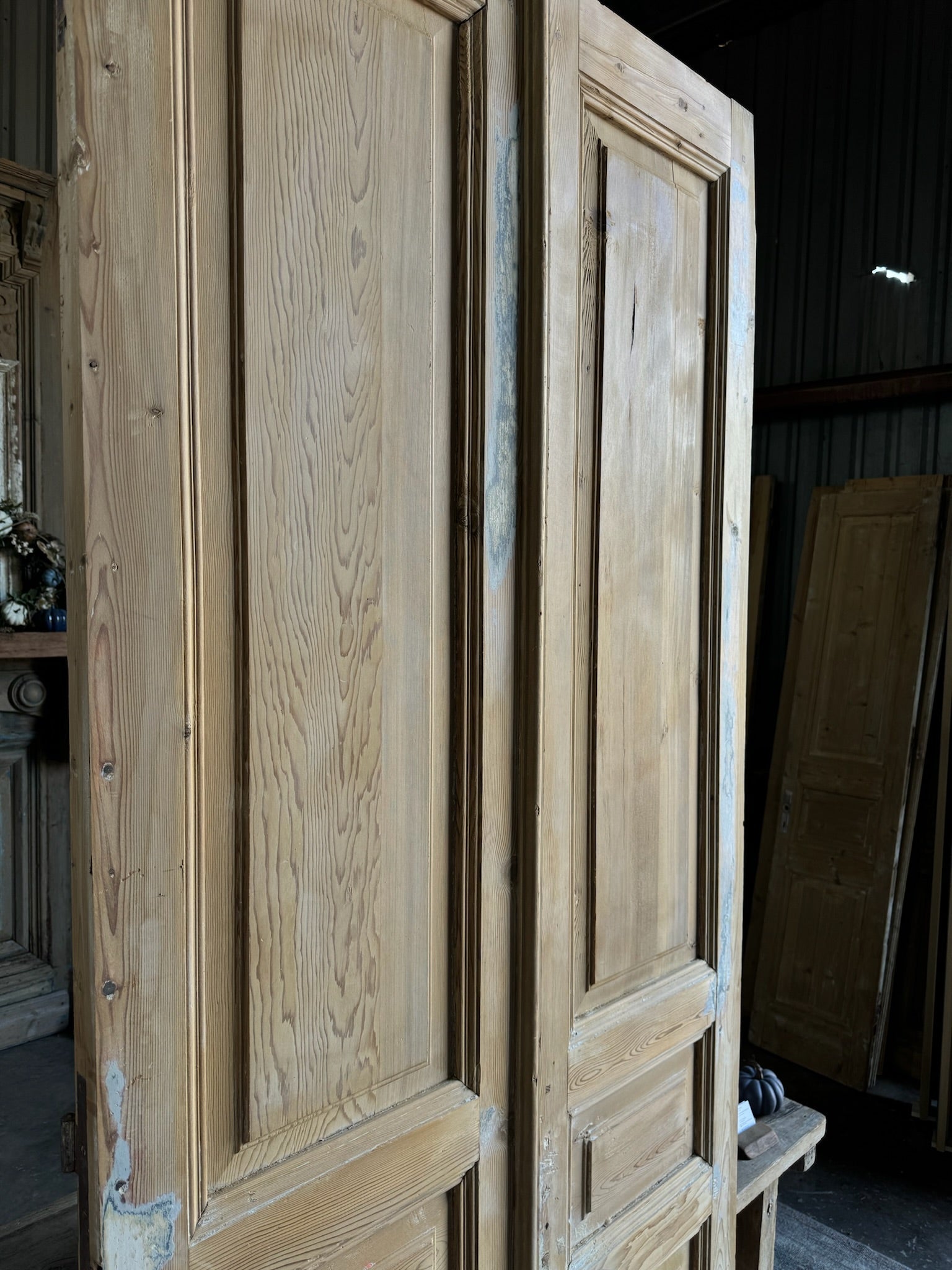 19th Century Solid French Doors - 42x102.75 E25 - Magnolia Antique Door Co.