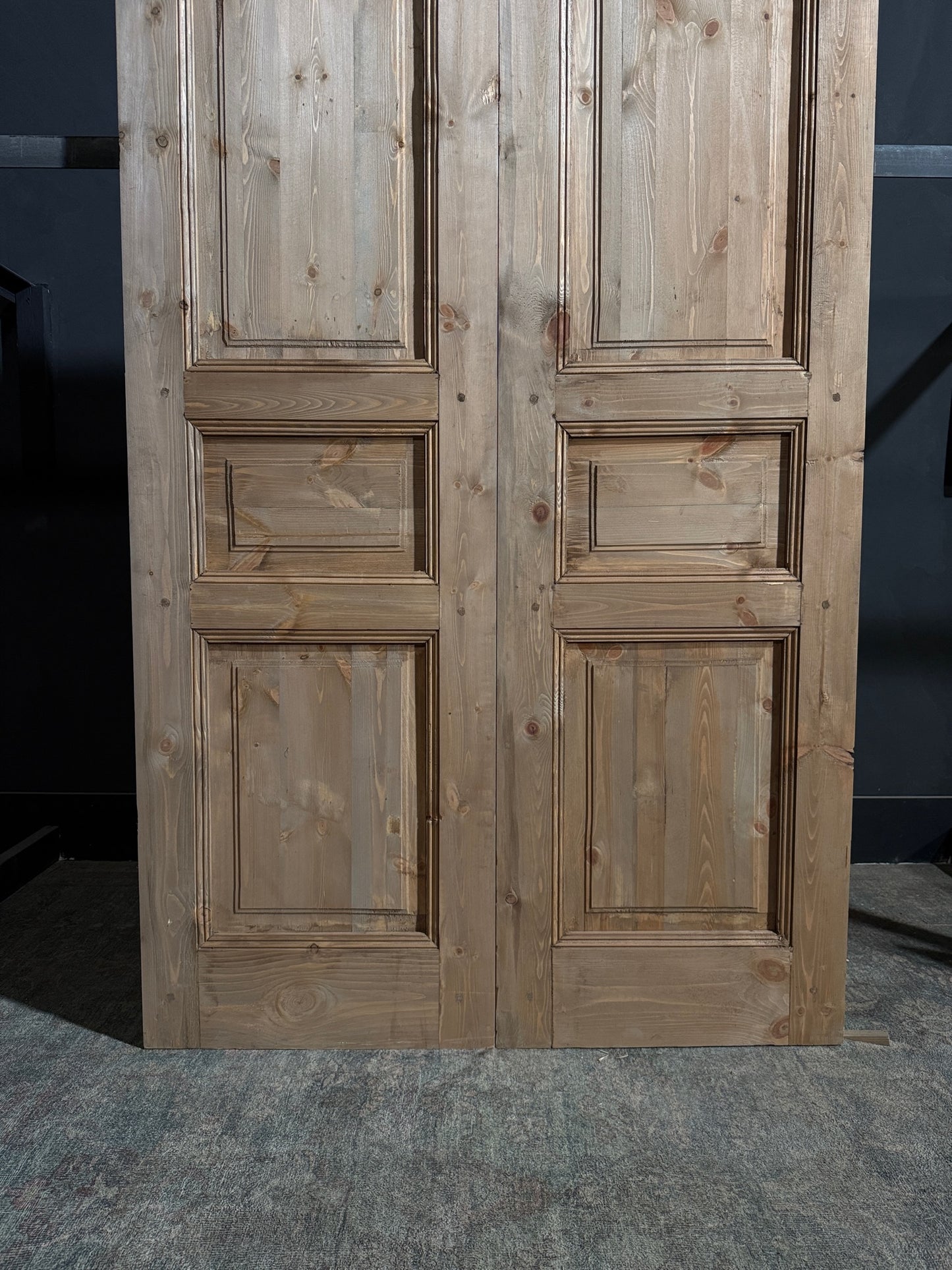 Handcrafted 3 Panel Solid French Doors - 48x80 - N198