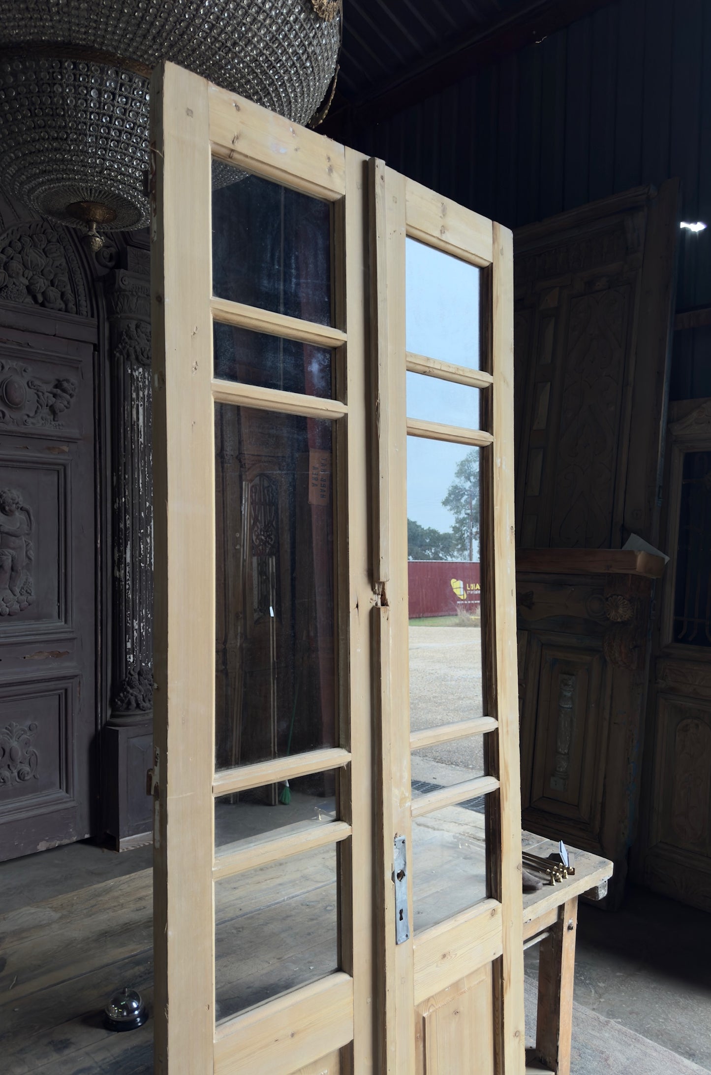 Glass Antique French Doors - 36.5x95 - L134