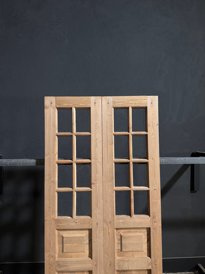 Handcrafted 8 Lite Glass French Doors - 36x80 - N205