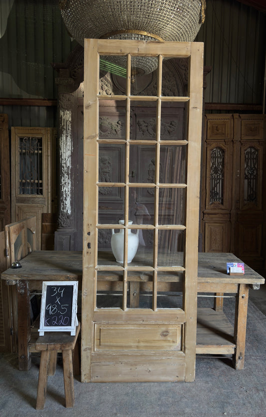 18 Lite Antique Glass Single Door - 34x98.5 K220