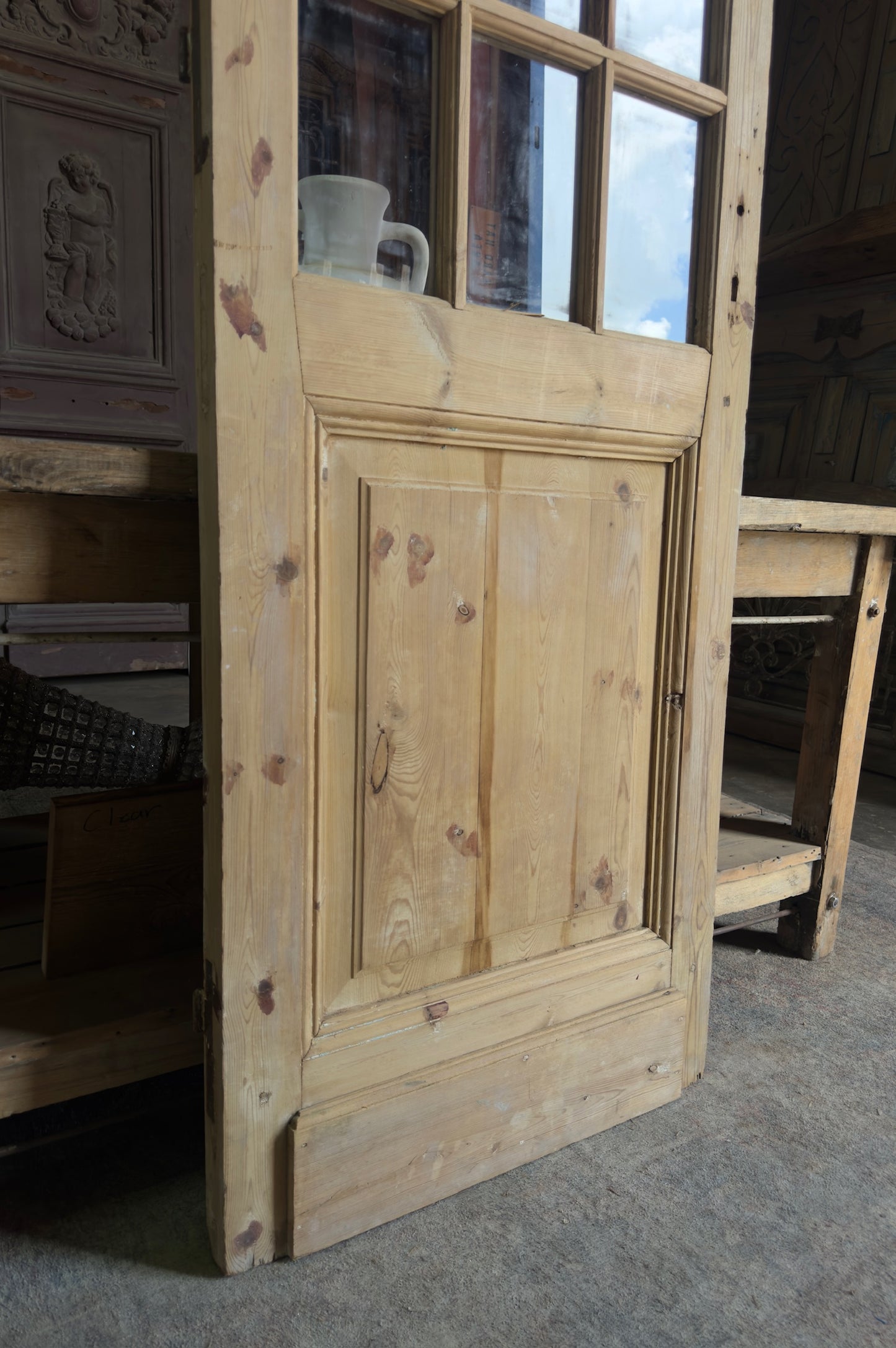 Antique 12 Lite Glass Single Door - 27x85 K77