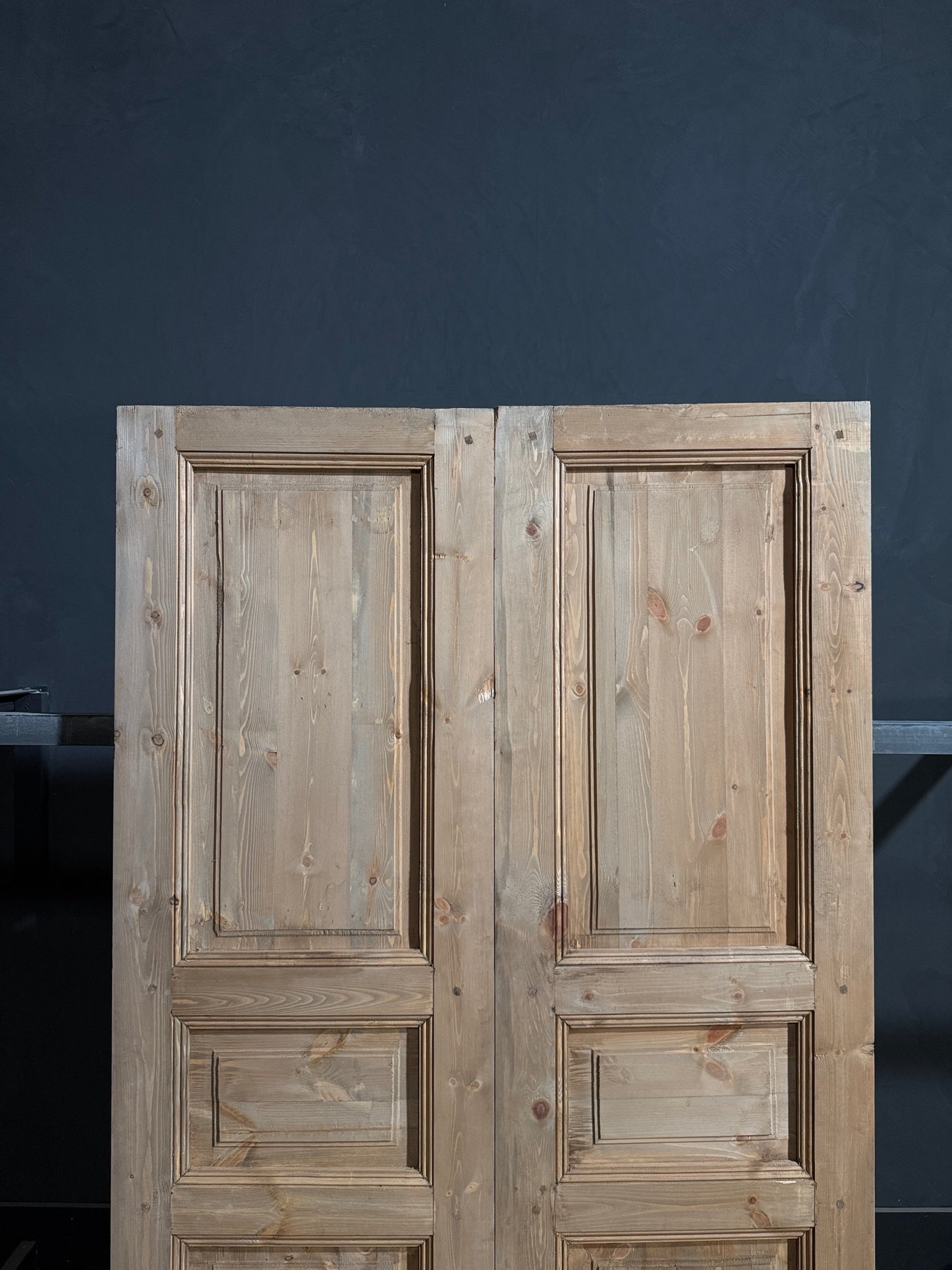 Handcrafted 3 Panel Solid French Doors - 48x80 - N198