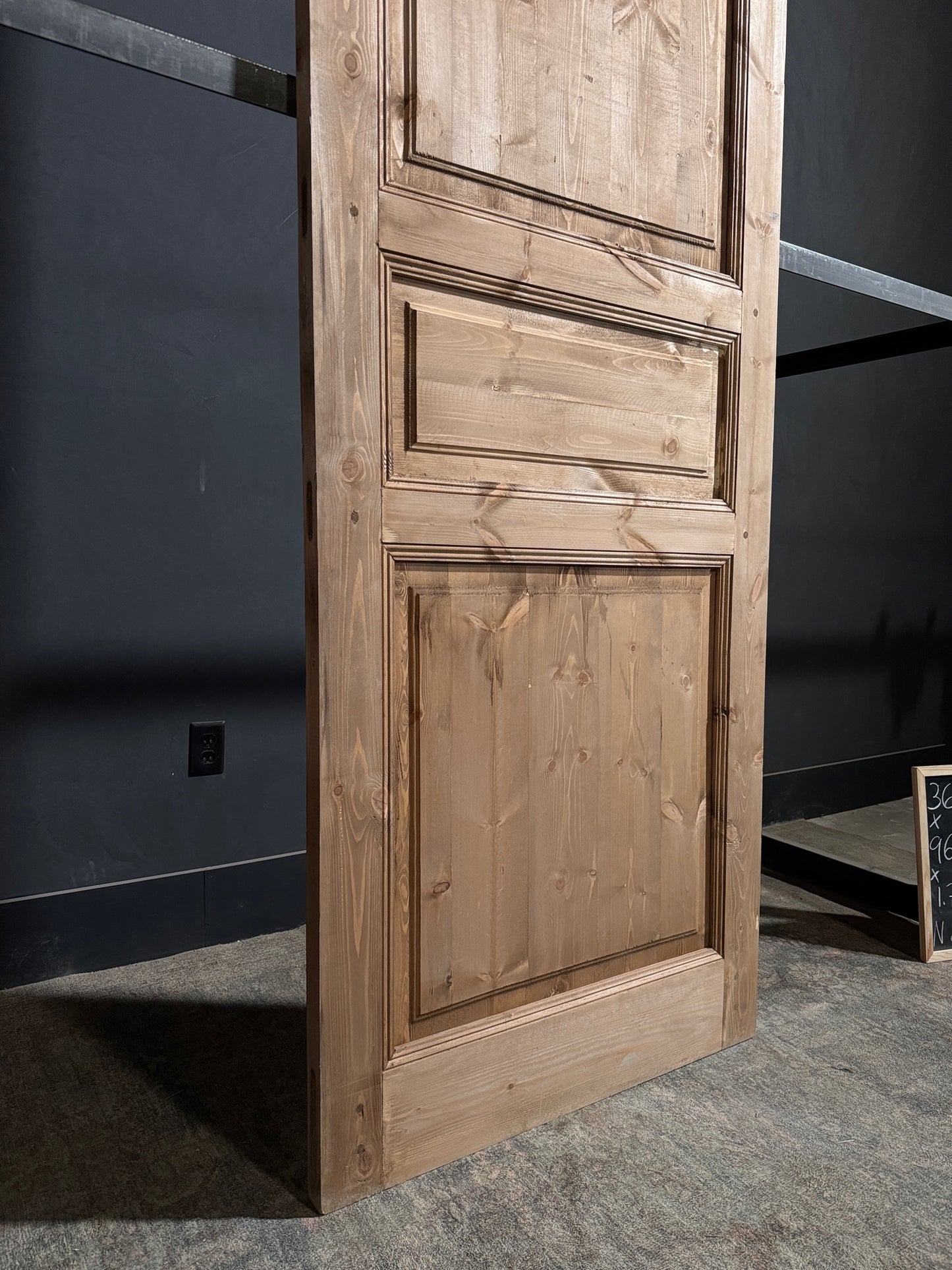 Handcrafted 3 Panel Solid Single Door - 36x96 - N229