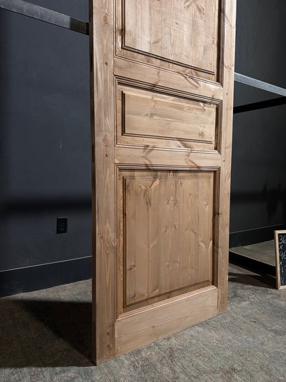 Handcrafted 3 Panel Solid Single Door - 36x96 - N229