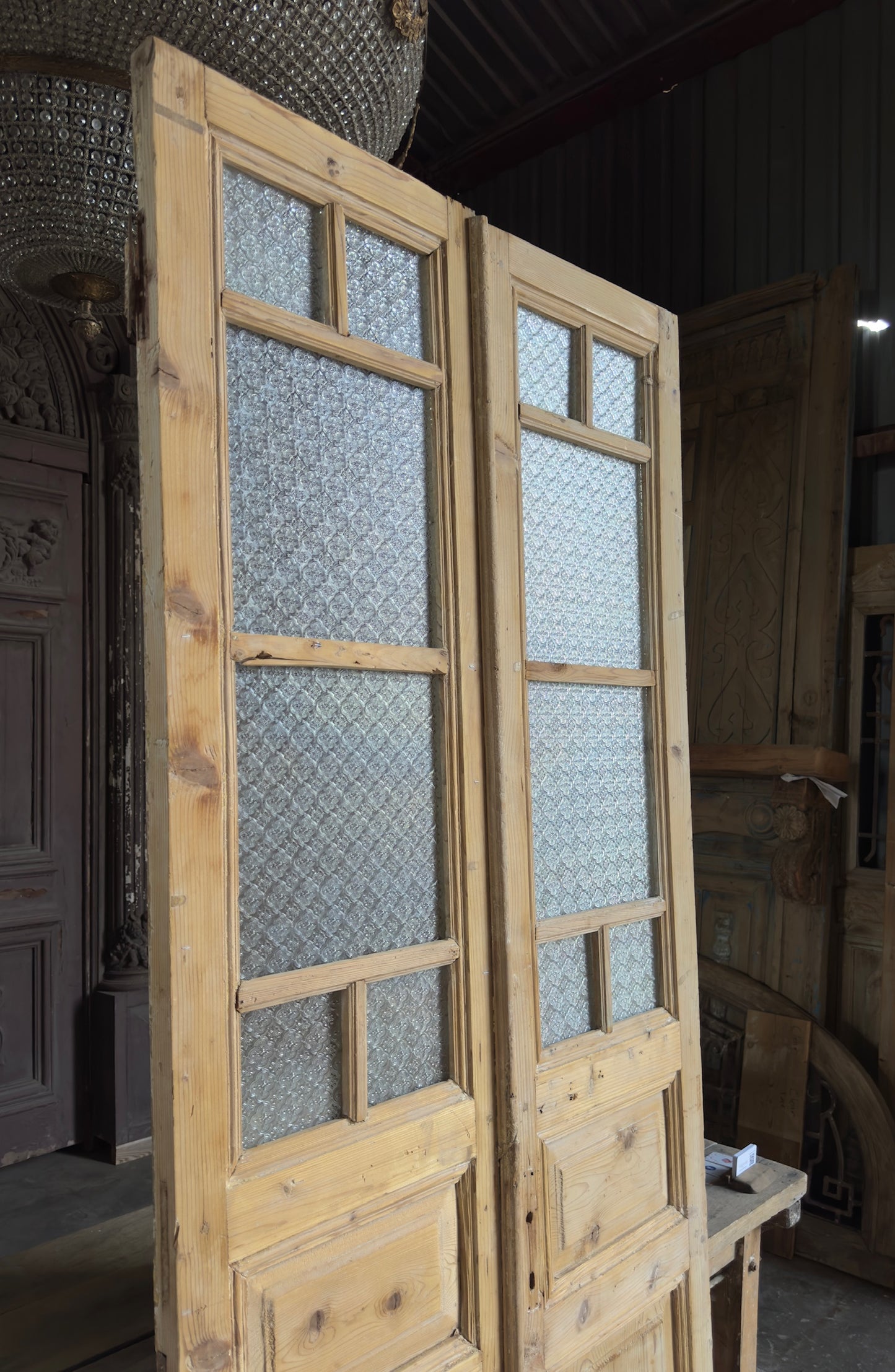 19th Century Antique Glass French Doors - 40x95.5 K430