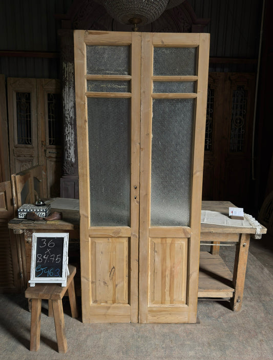 6 Lite European Antique Glass French Doors - 36x84.75 J463