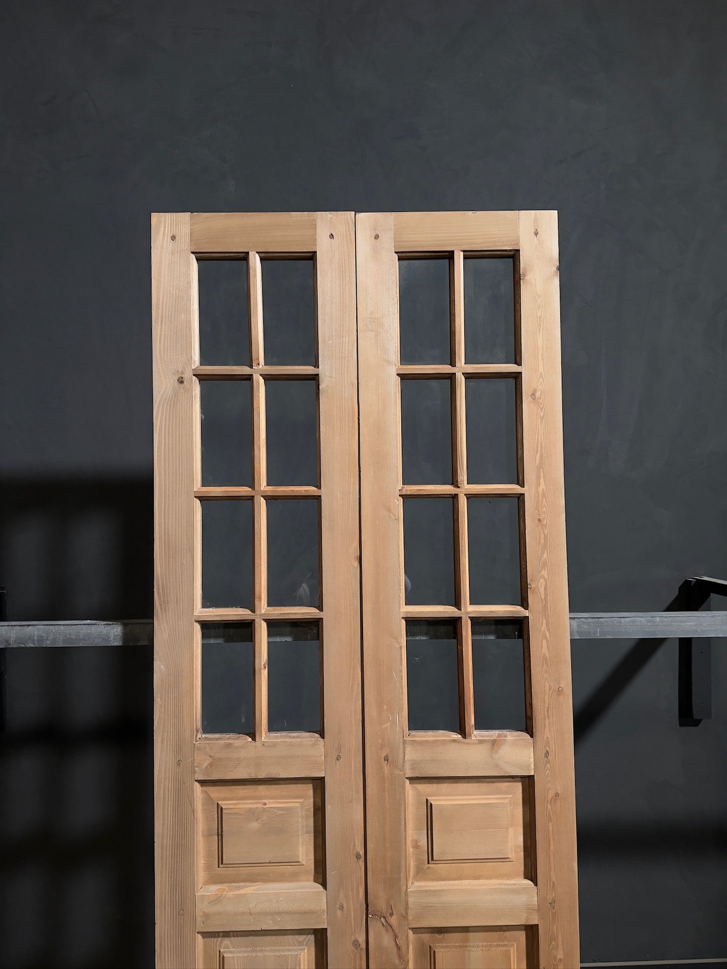 Handcrafted 8 Lite Glass French Doors - 36x96 - N234