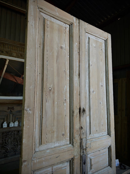 French 3 Panel Antique Pair - 43.50x101.25 A71