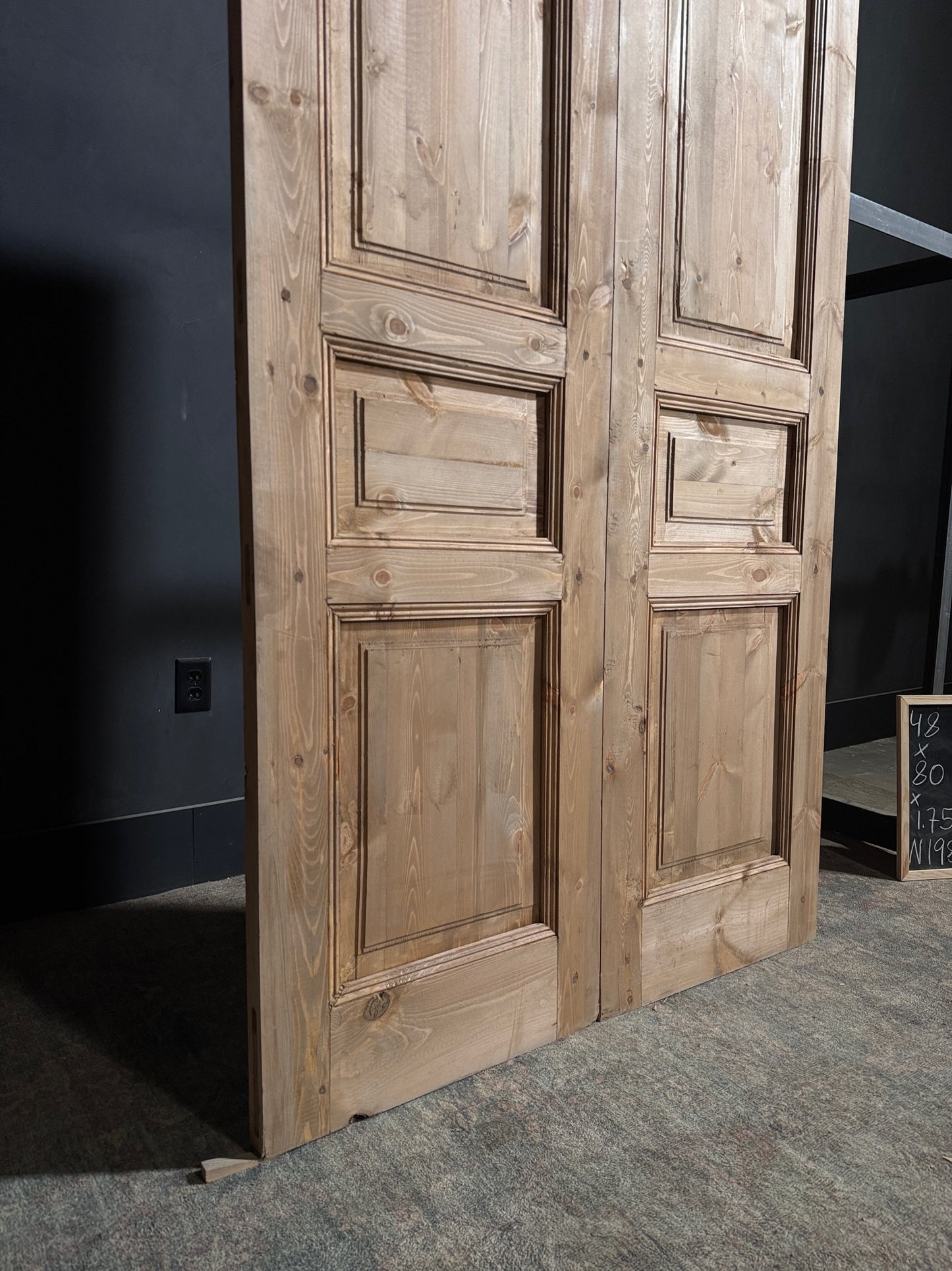 Handcrafted 3 Panel Solid French Doors - 48x80 - N198