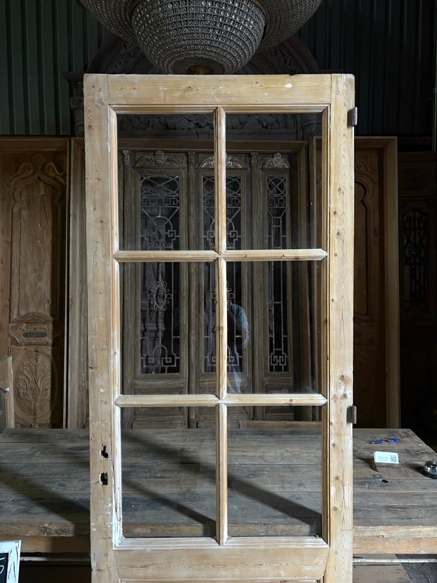 6 Lite Antique Glass Single Door - 32x85.5 - L72