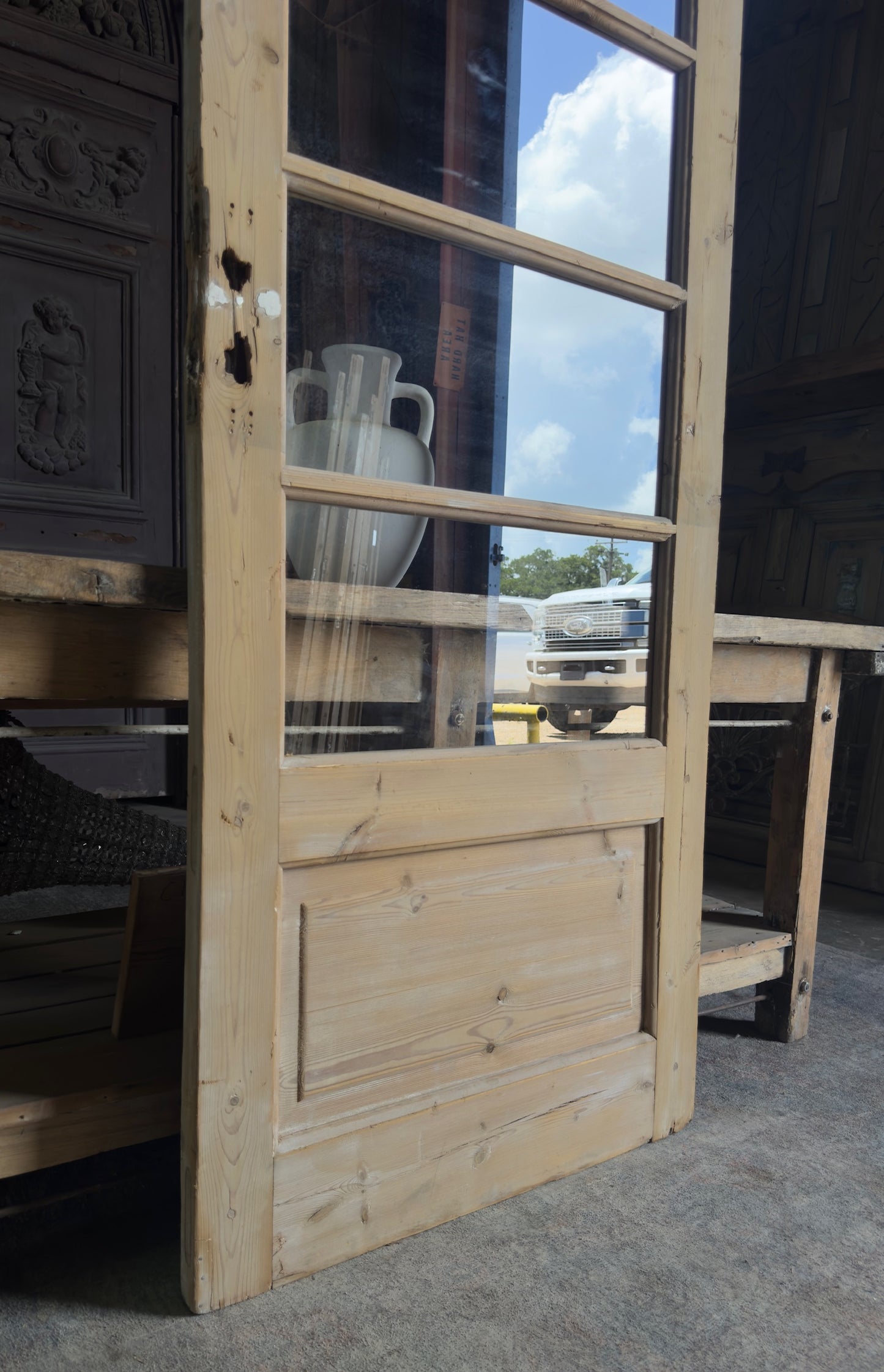 5 Lite Antique Glass Single Door - 31.75x88 K71