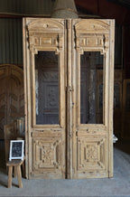 Grand Antique Glass French Doors - 67.5x119.5 - L206