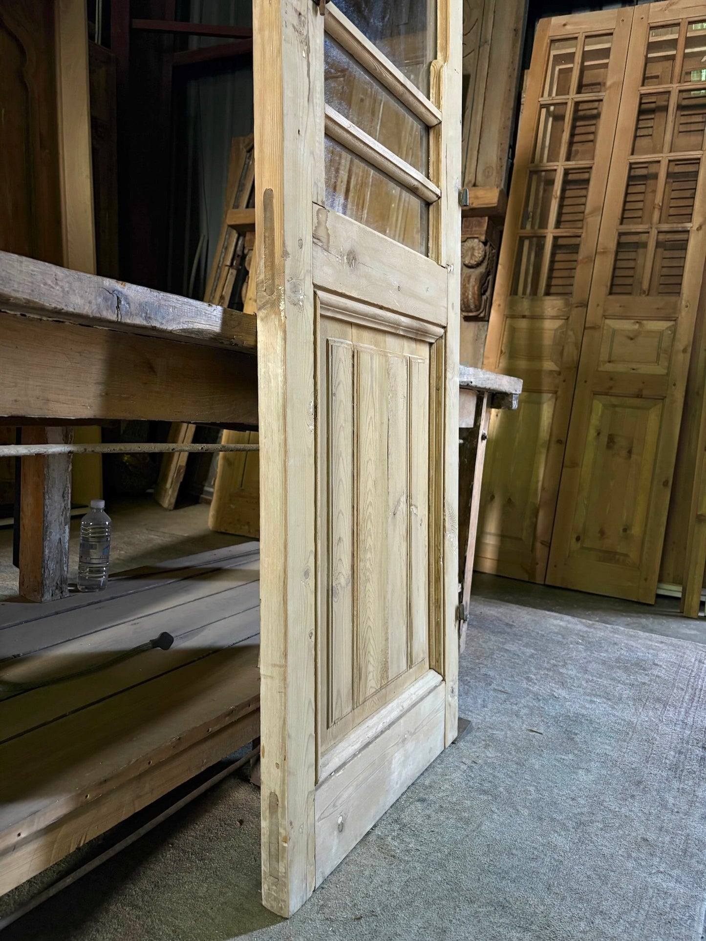 European Antique Glass Single Door - 24.5x85.5 - L67