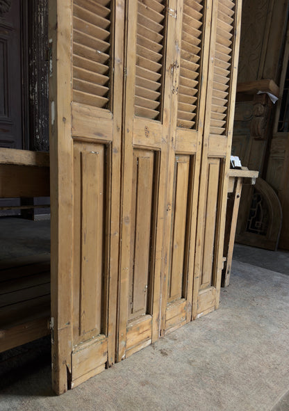 European French Antique Louvered Shutters - 40x85.5 K406