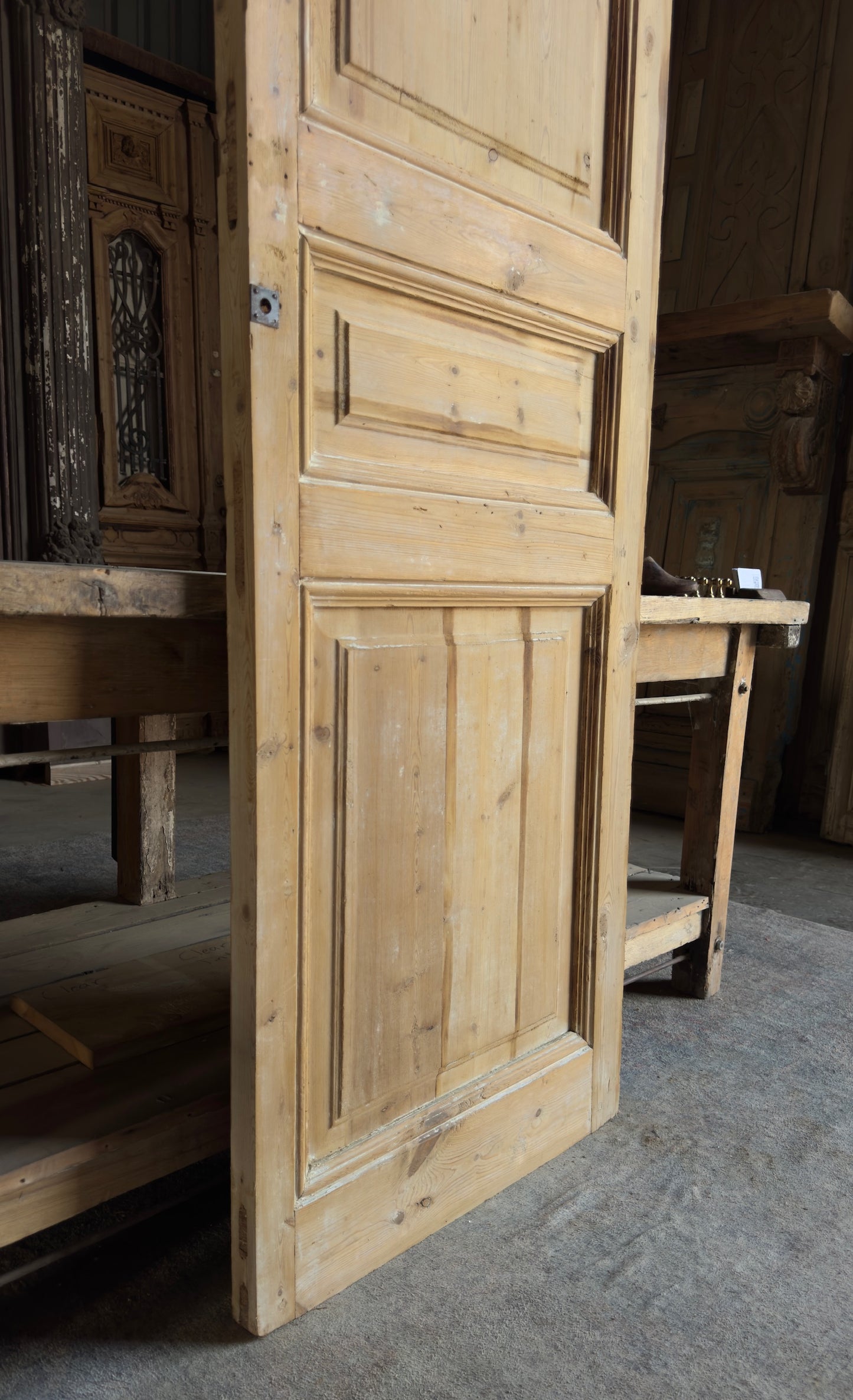 3 Panel Single Solid Antique Door - 27x92.5 - L182