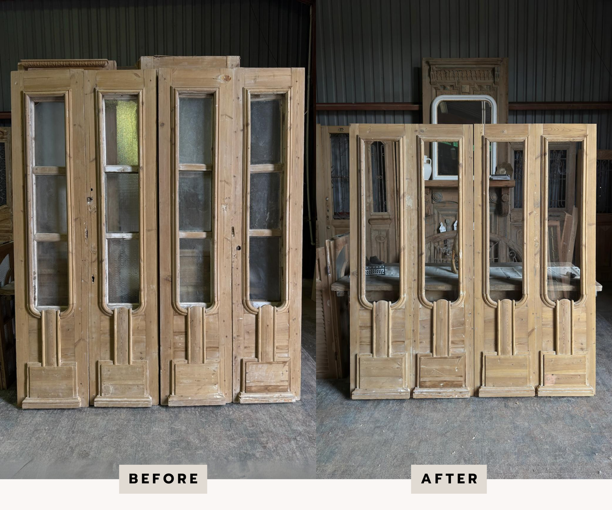 Glass windows removed and door height completely resized to customer specs