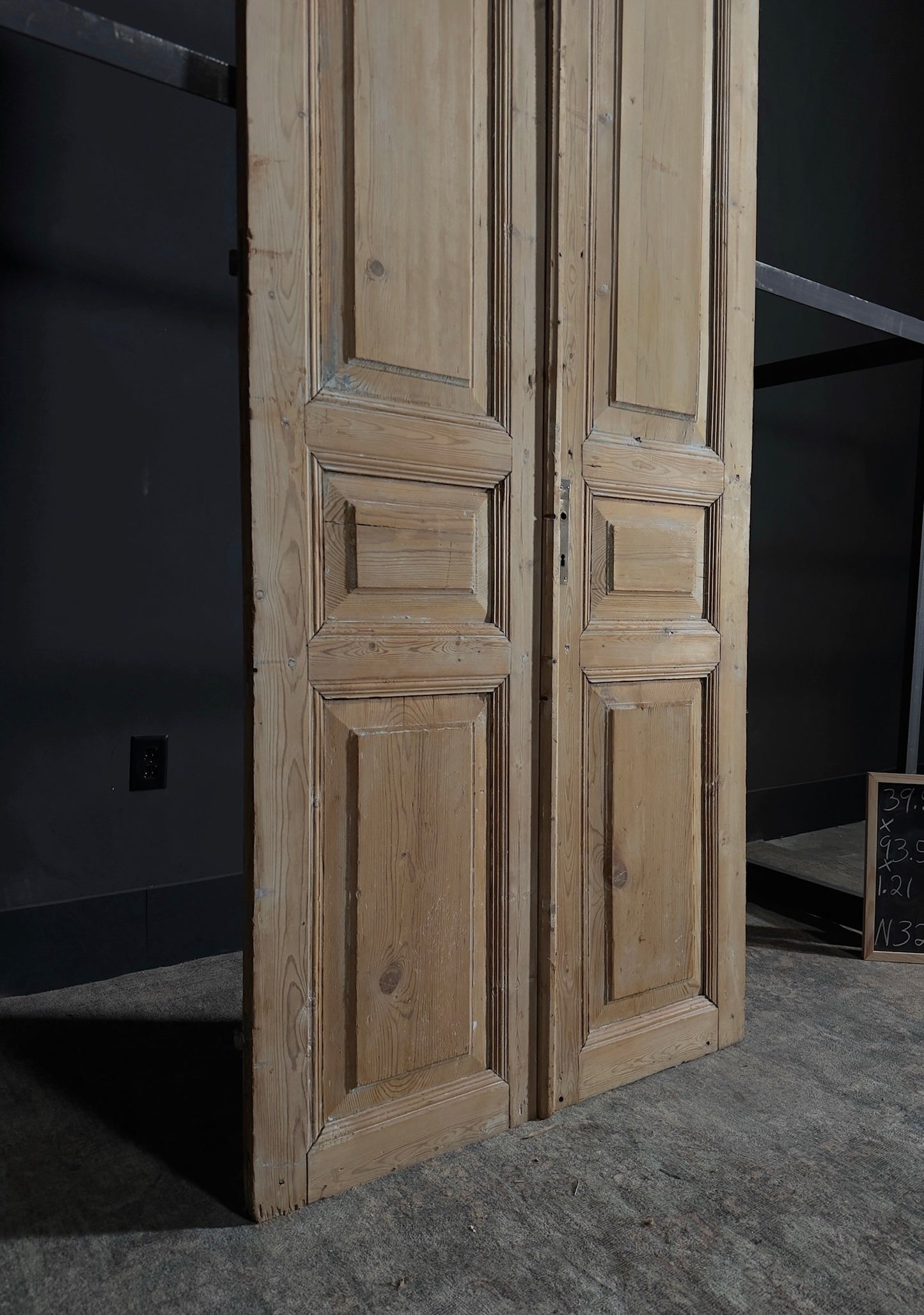 Antique 3 Panel Double Doors - 39.5x93.5 - N32