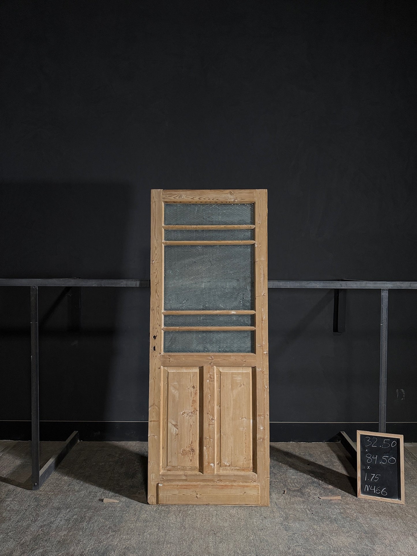 Antique Obscured Glass Single Door - 32.5x84.5 - N466