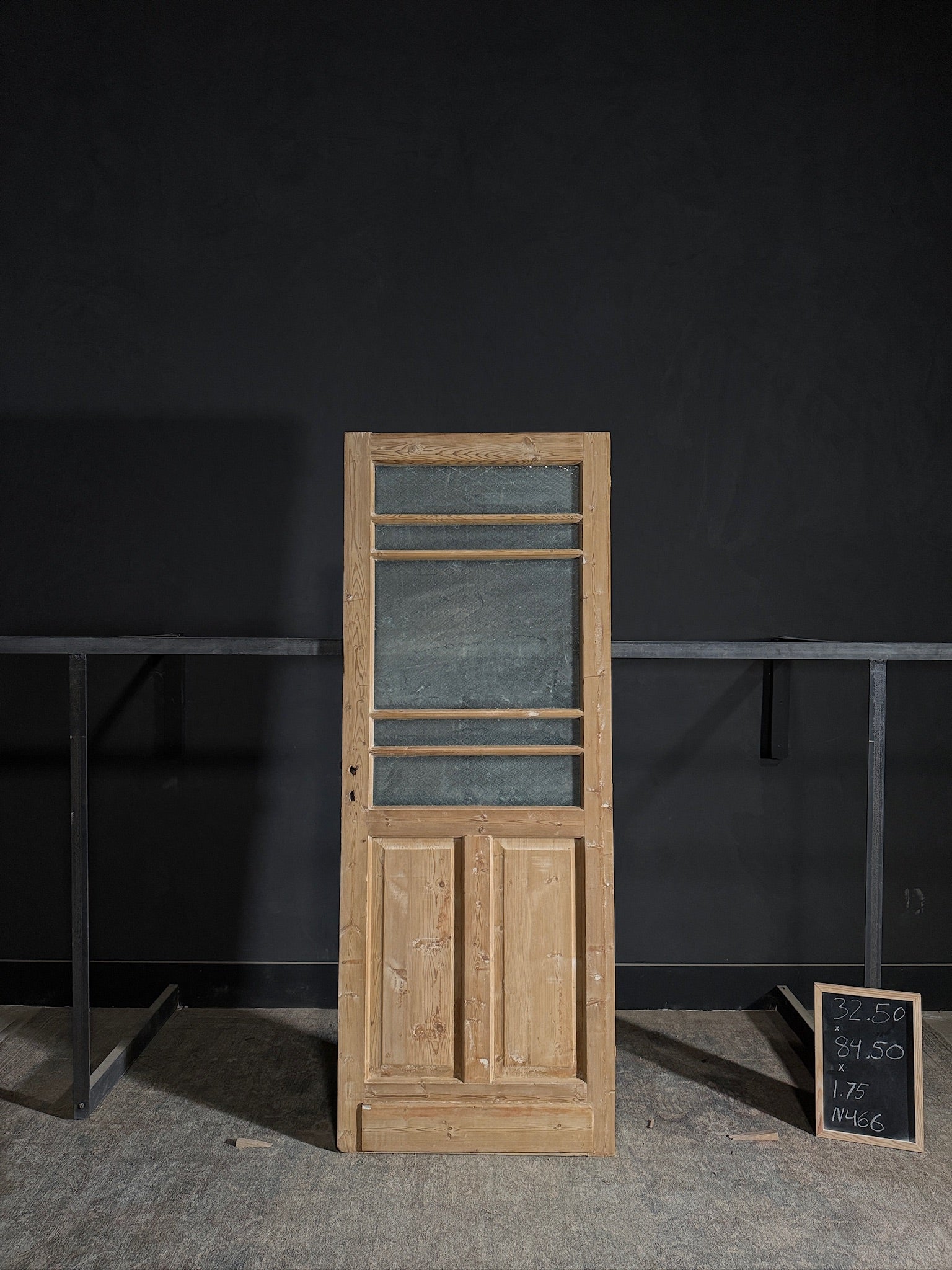 Antique Obscured Glass Single Door - 32.5x84.5 - N466