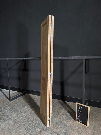 Antique 3 Panel Solid Double Doors - 44x92 - N87