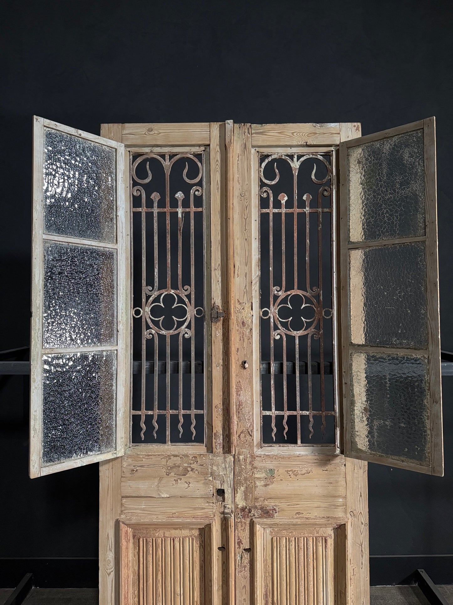 Antique Iron French Doors - 44x100.75 - N105