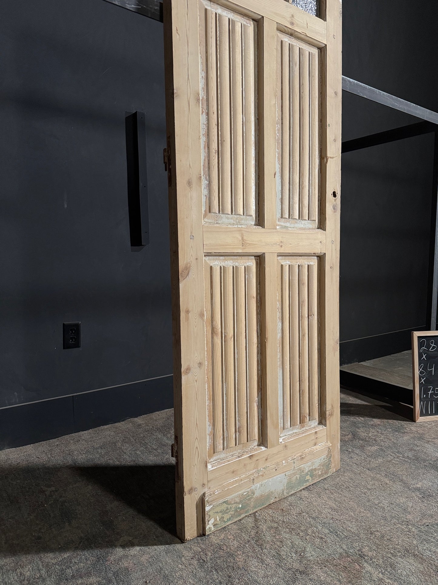 Antique Fluted 3 Lite Single Door - 28x84 - N113