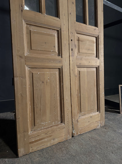 Antique Glass 6 Lite French Doors - 39.5x92 - N551
