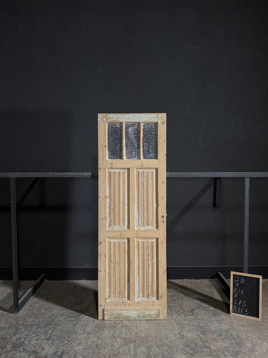 Antique Fluted 3 Lite Single Door - 28x84 - N113