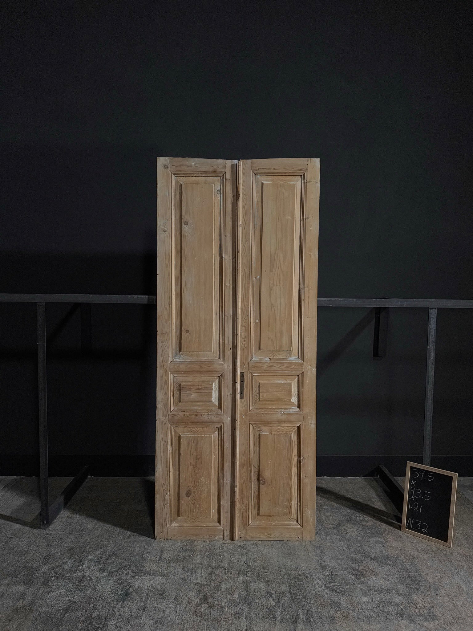 Antique 3 Panel Double Doors - 39.5x93.5 - N32