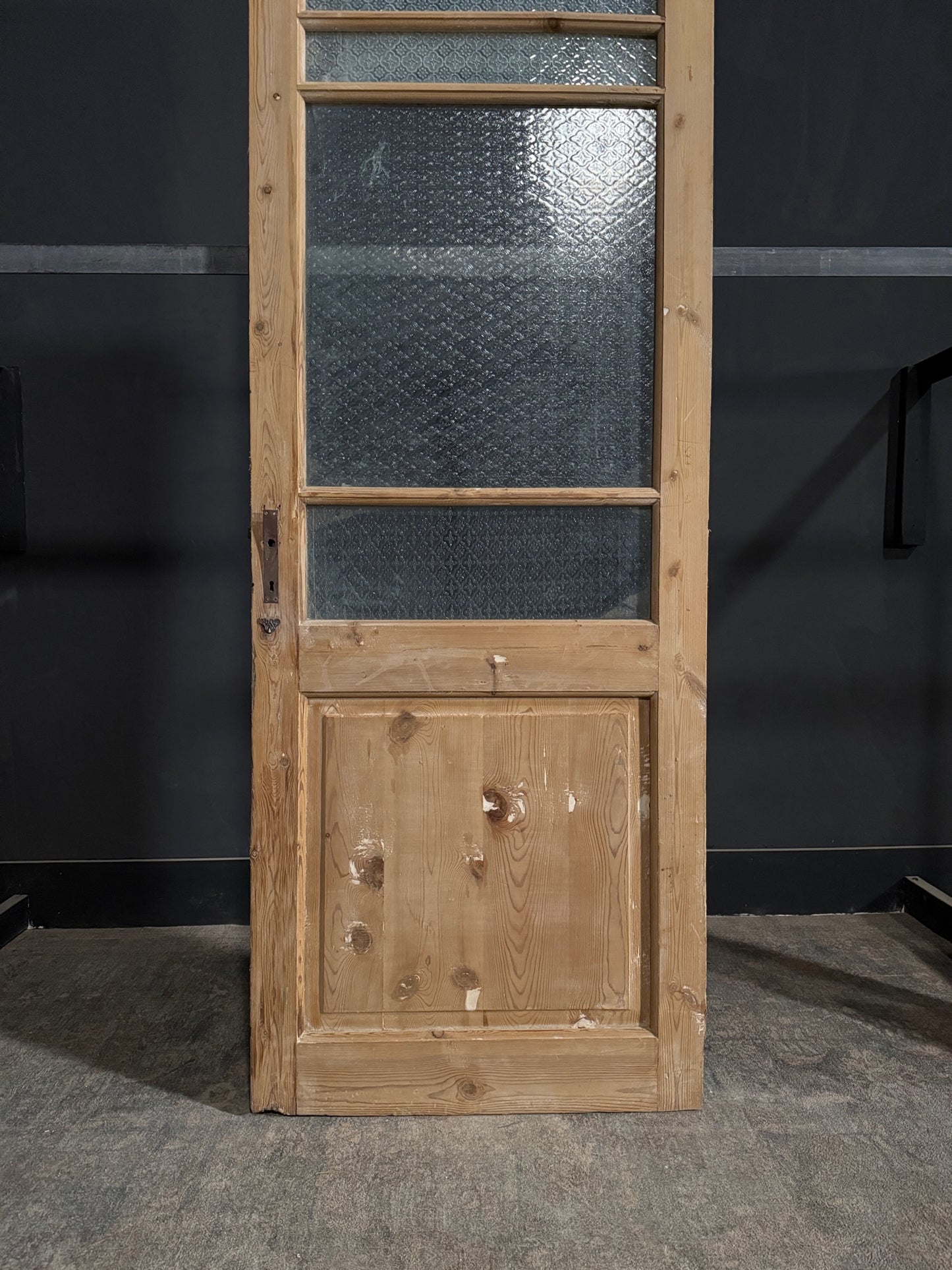 Antique Obscured Glass 4 Lite Single Door - 31.25x86.5 - N380