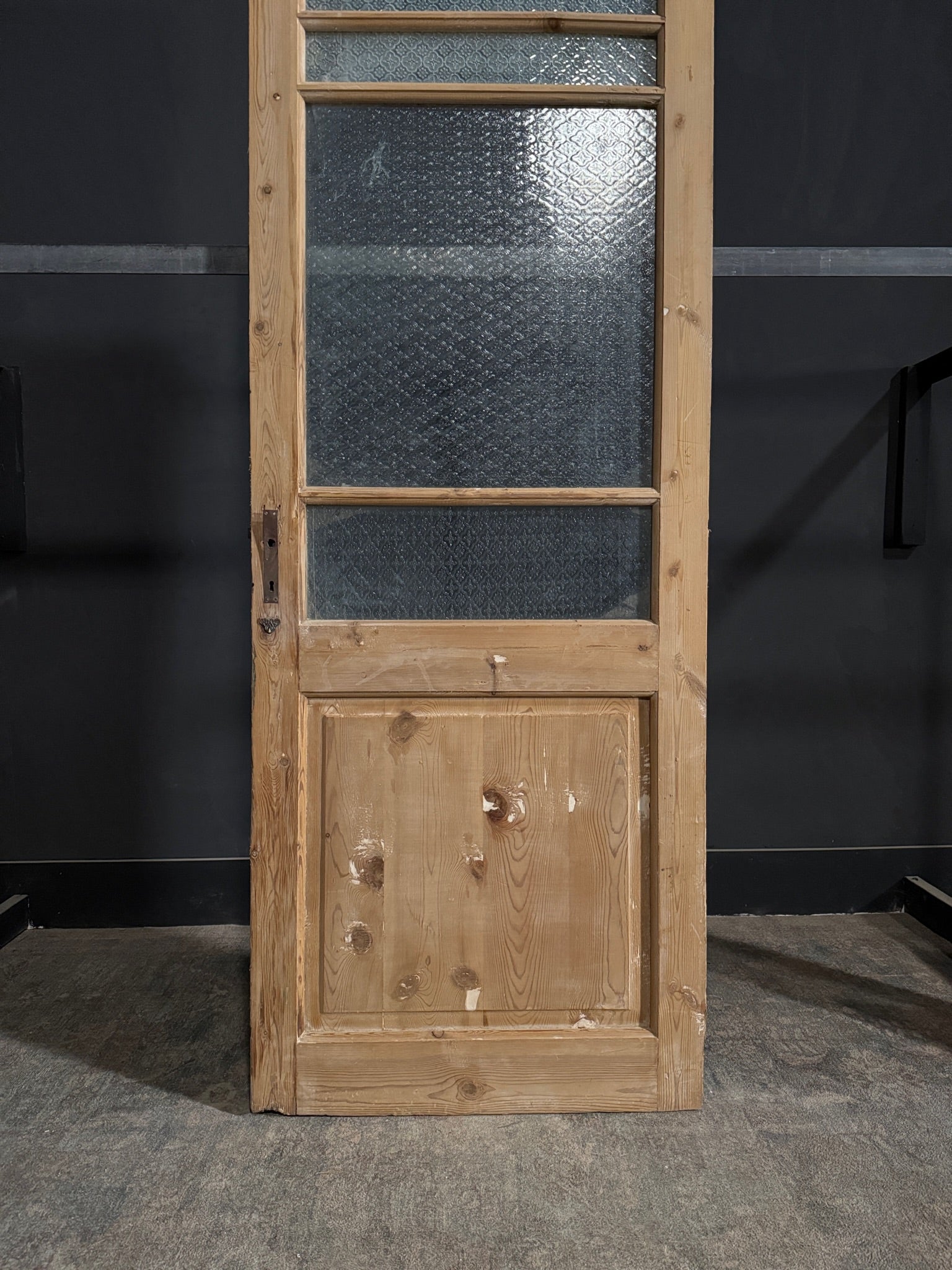 Antique Obscured Glass 4 Lite Single Door - 31.25x86.5 - N380