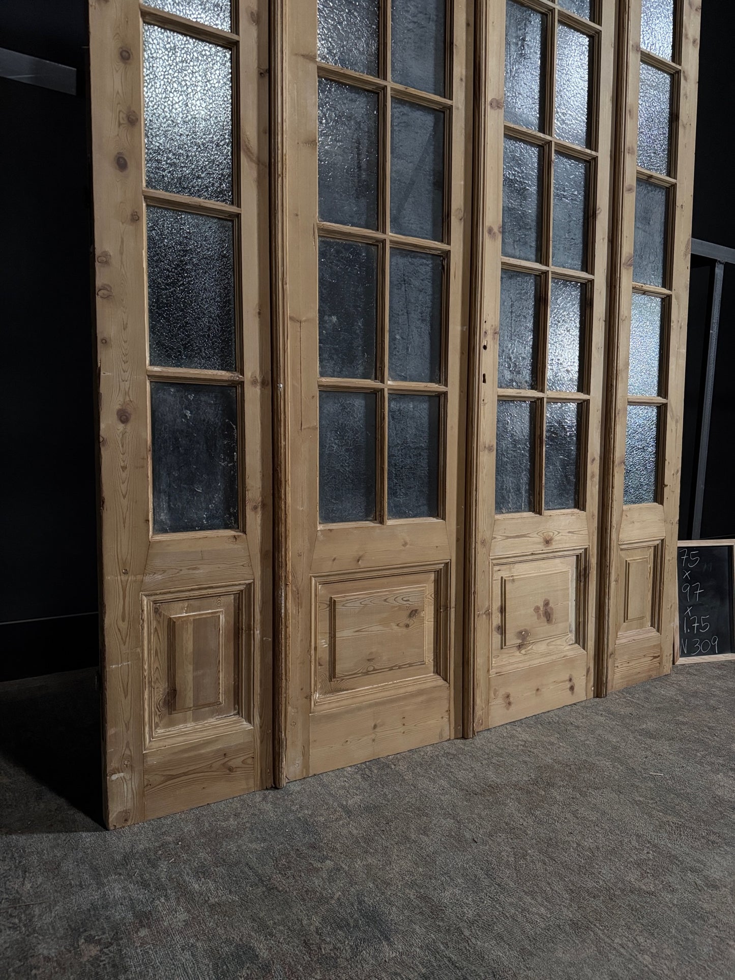 Antique Obscured Glass Bi-Fold Doors - 75x97 - N309