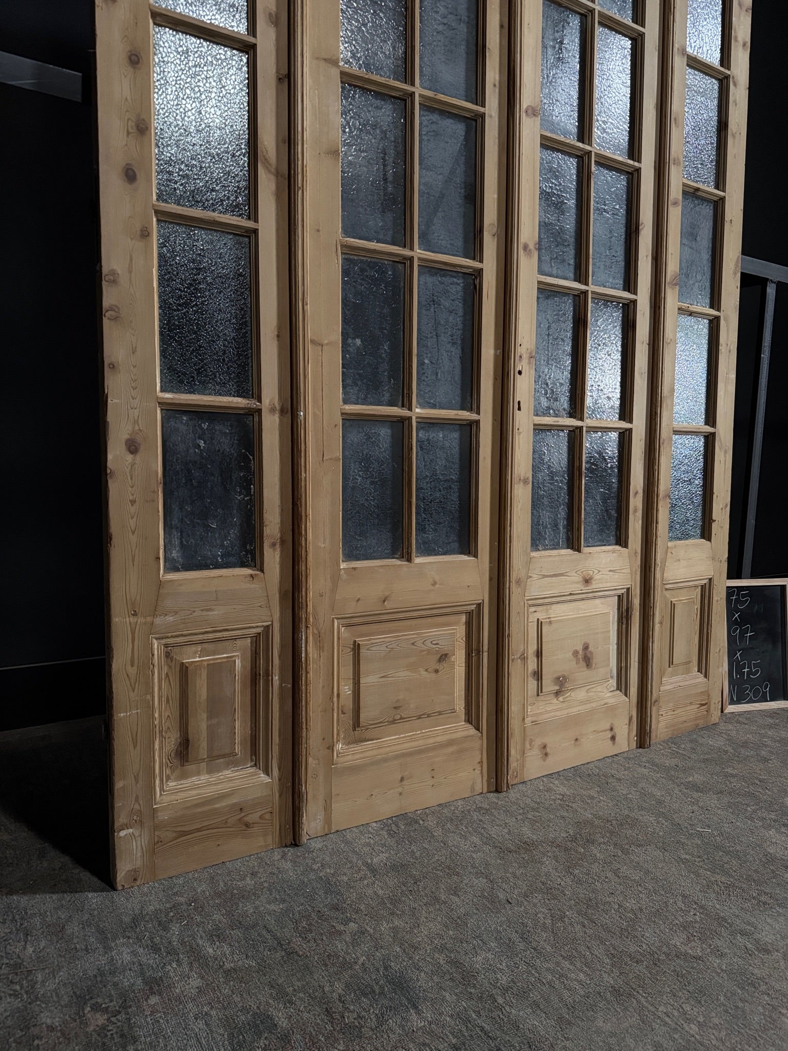 Antique Obscured Glass Bi-Fold Doors - 75x97 - N309