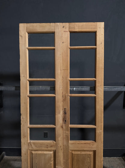 Antique Glass 5 Lite French Doors - 38.5x88.75 - N679