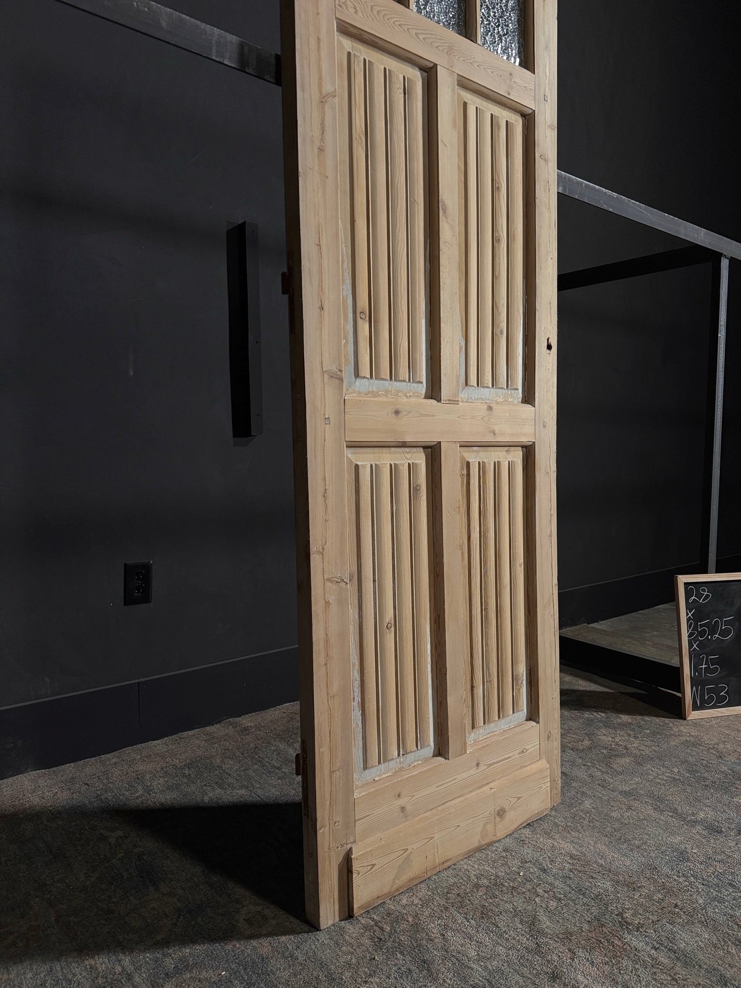 Antique Fluted 3 Lite Single Door - 28x85.25 - N53