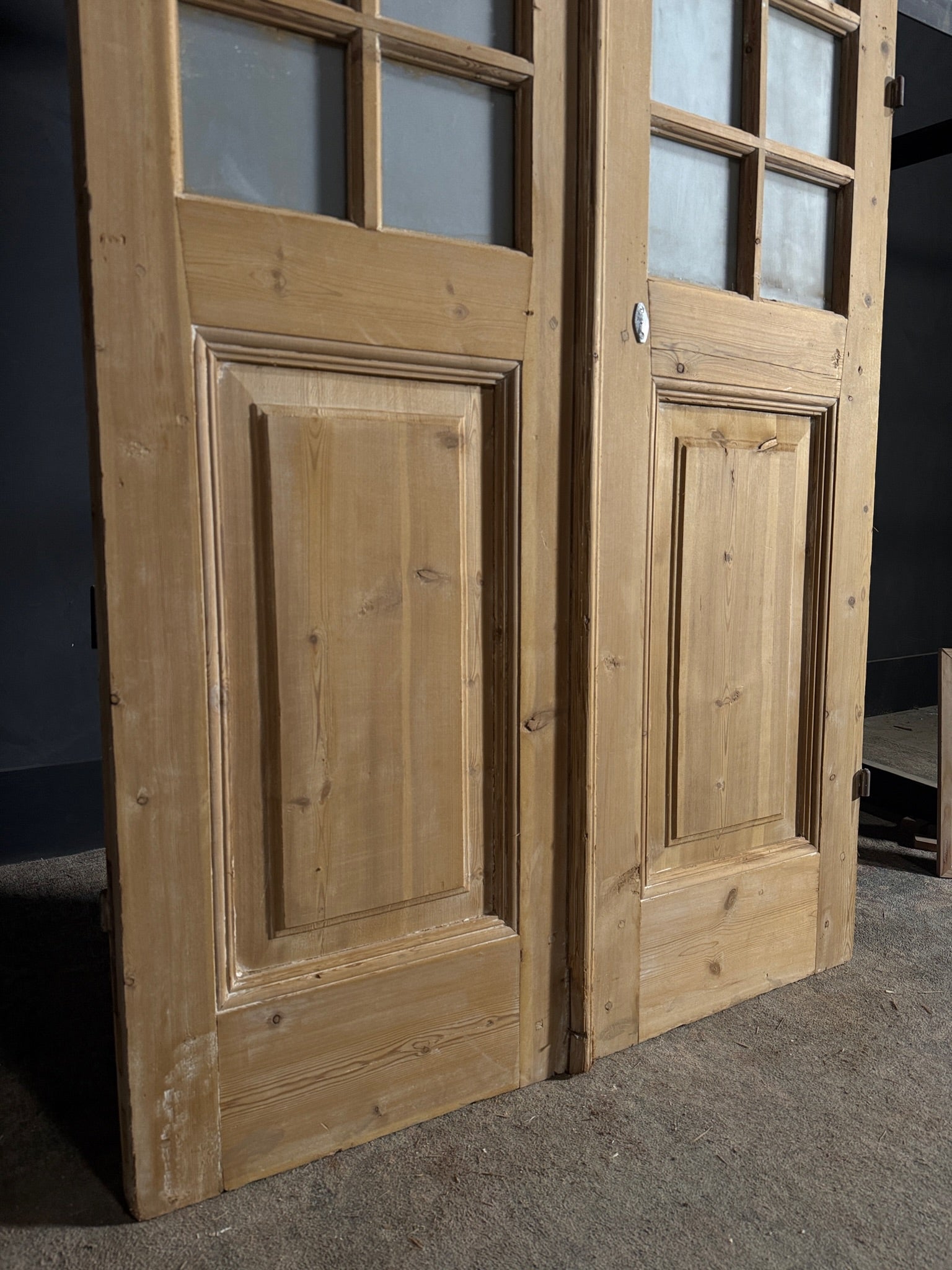 Antique Glass 16 Lite French Doors - 43.25x98.25 - N626