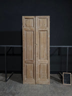 Antique 3 Panel Solid Double Doors - 41.25x104.5 - N352